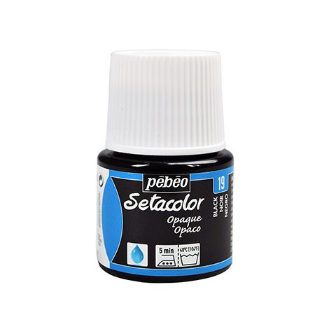 Farba do tkanin Pebeo Setacolor 45ml, Czarna/19 Black